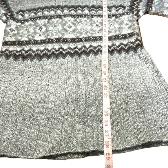 JONES NEW YORK Hand Knit Wool / Silk / Mohair Blend Fair Isle Nordic Sweater S - Picture 6 of 7